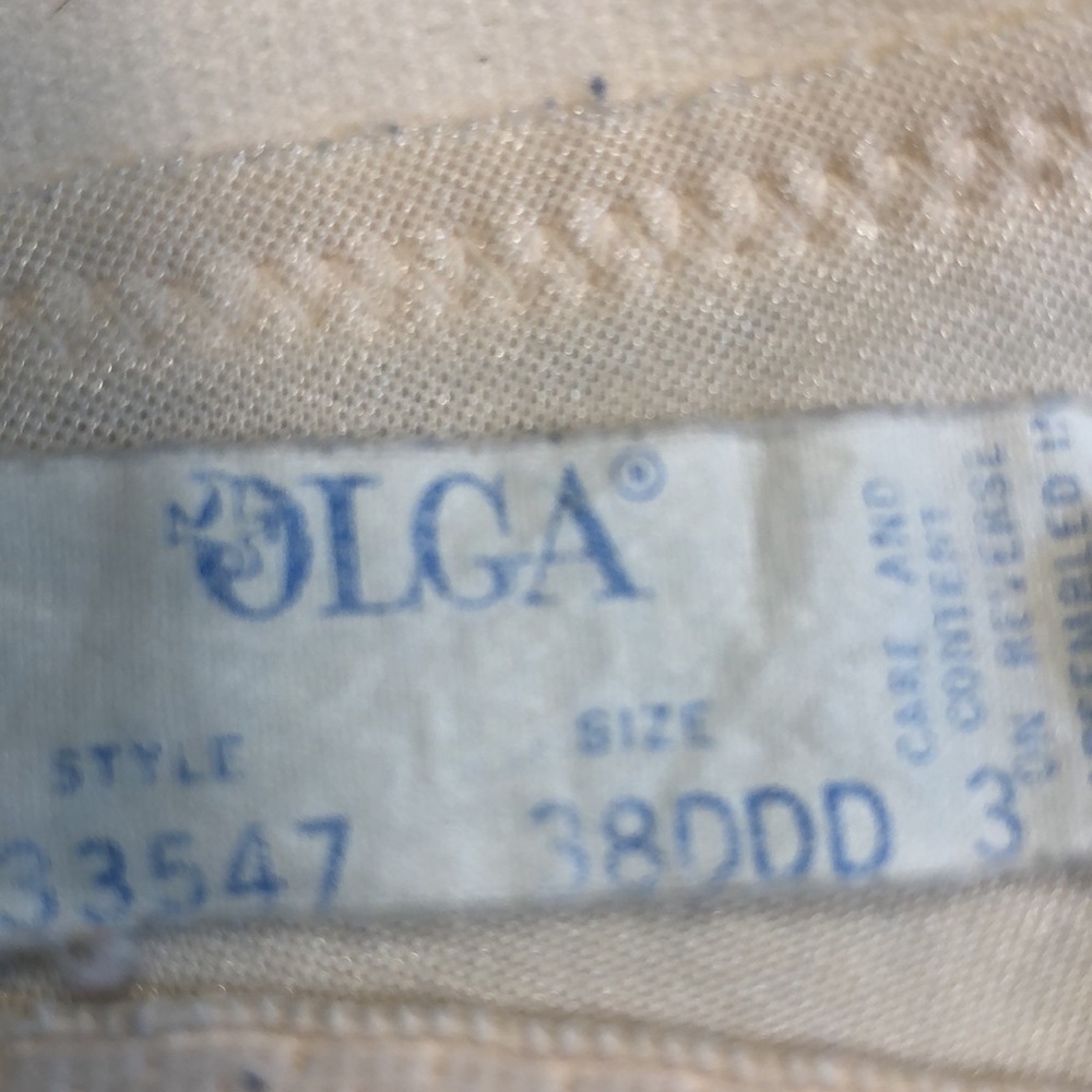 OLGA Bra Size 38 DDD Underwire  Lace  Preworn Used Pink - Picture 10 of 10